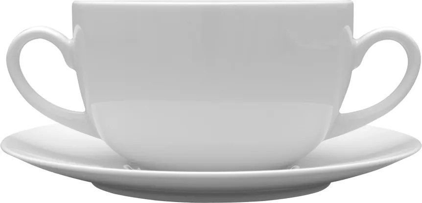 Lubiana Nadia Húsleveses Csésze Alátéttel Szett Fehér 500 ml/18,5 cm