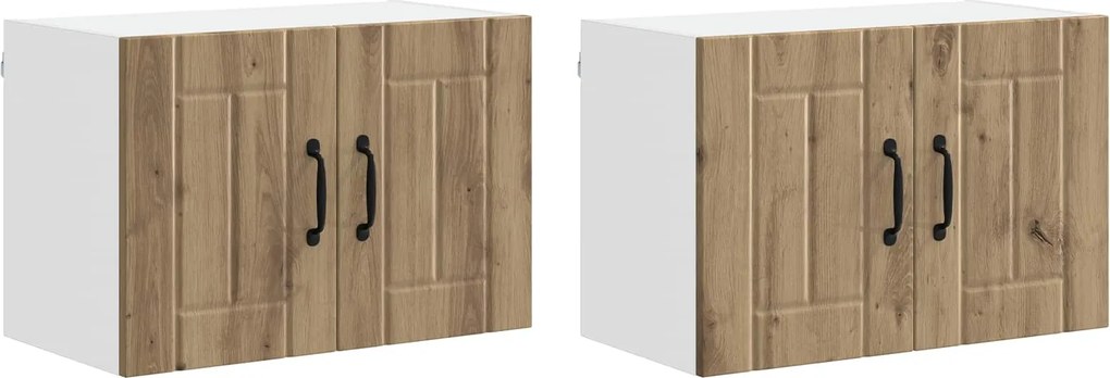 vidaXL Konyhai faliszekrények 2 pcs Artisan tölgy 60 x 31 x 40 cm