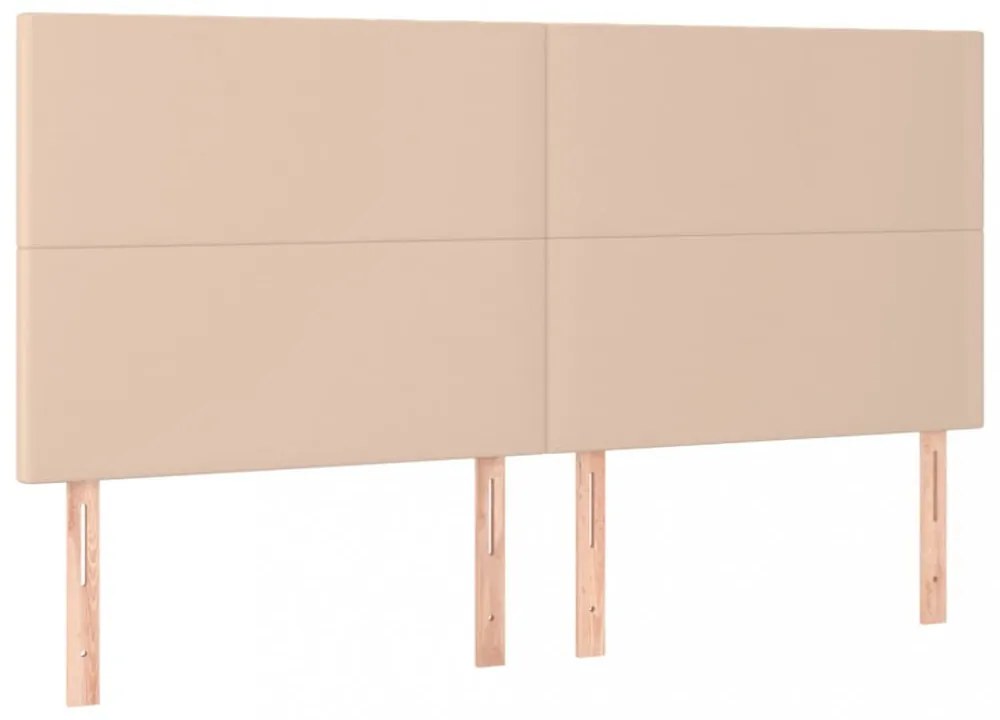 4 db cappuccino színű műbőr fejtámla 100 x 5 x 78/88 cm