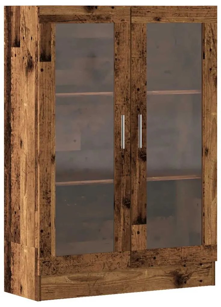 antik fa színű szerelt fa könyvszekrény 82,5 x 30,5 x 115 cm