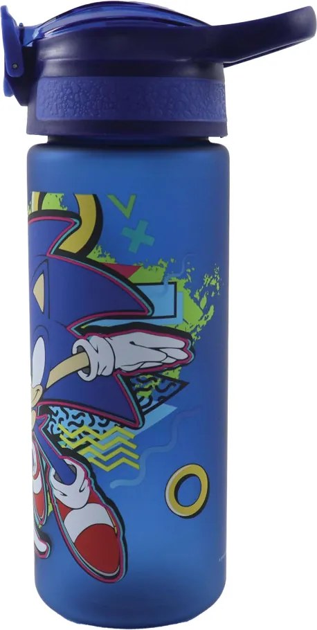 Sonic a sündisznó Fast Lane műanyag matt szívószálas kulacs 600 ml