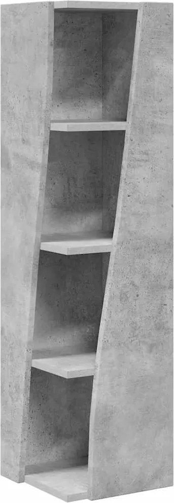vidaXL Sarokszekrény Beton Szürke 27,5x27x102cm Faanyag
