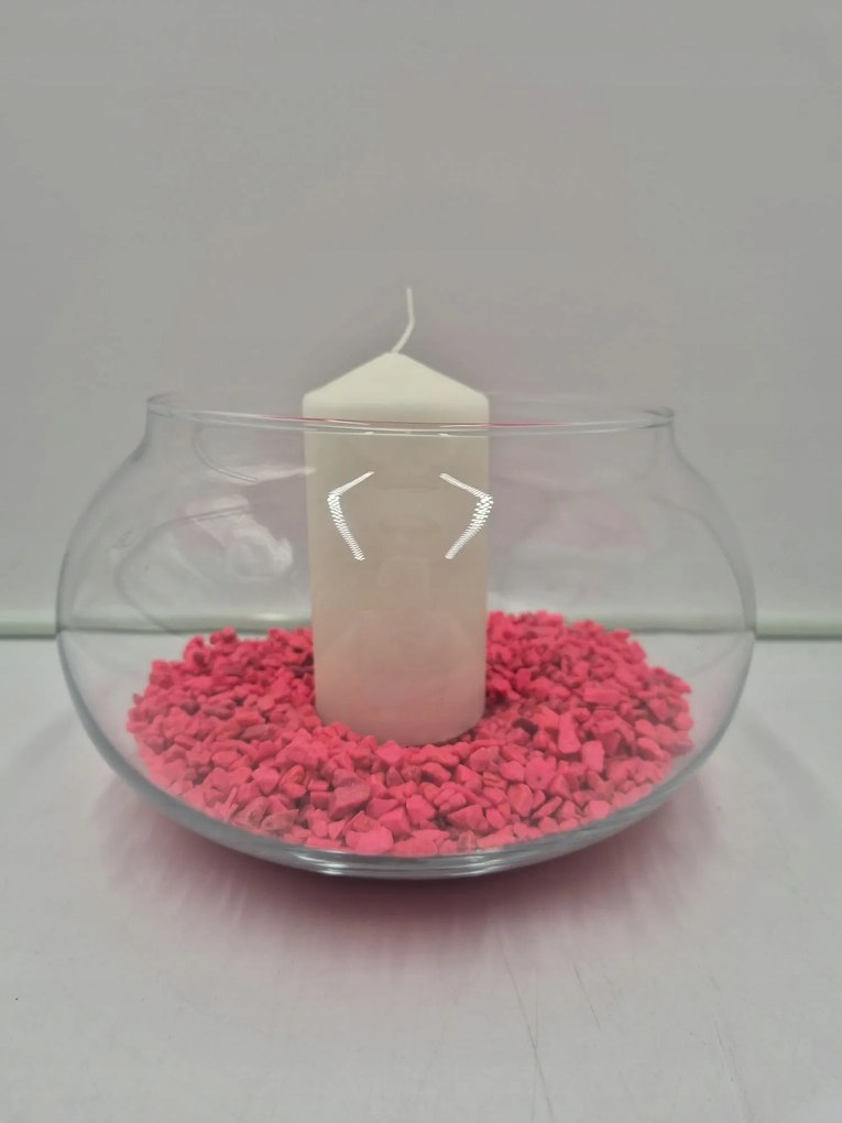 Üveg Gyertyatartó Asztaldísz Esküvő Áldozás Alom 5L