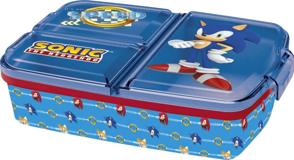 Sonic a sündisznó Speed több rekeszes uzsonnás doboz, szendvicsdoboz