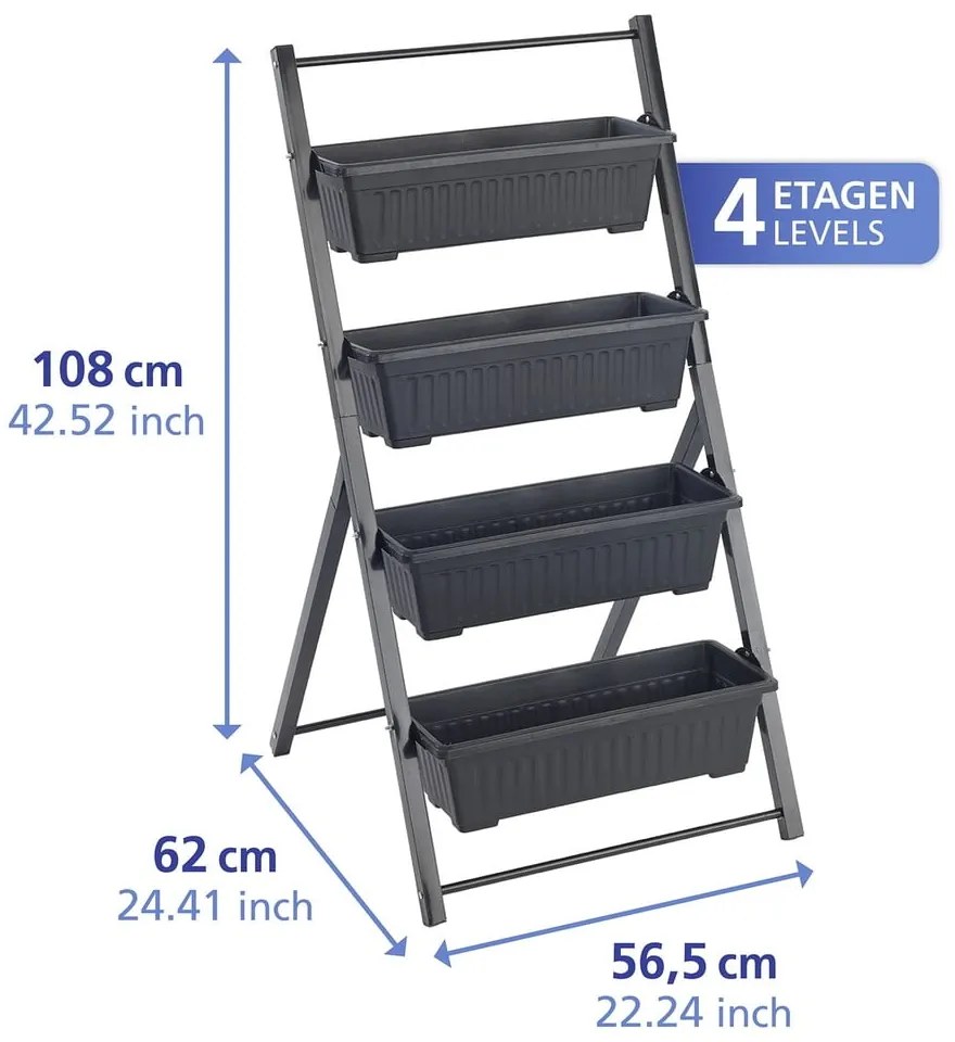 Fém virágtartó állvány (magasság 108 cm) Vertical – Maximex