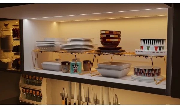 Polcrendező 42x19 cm arany