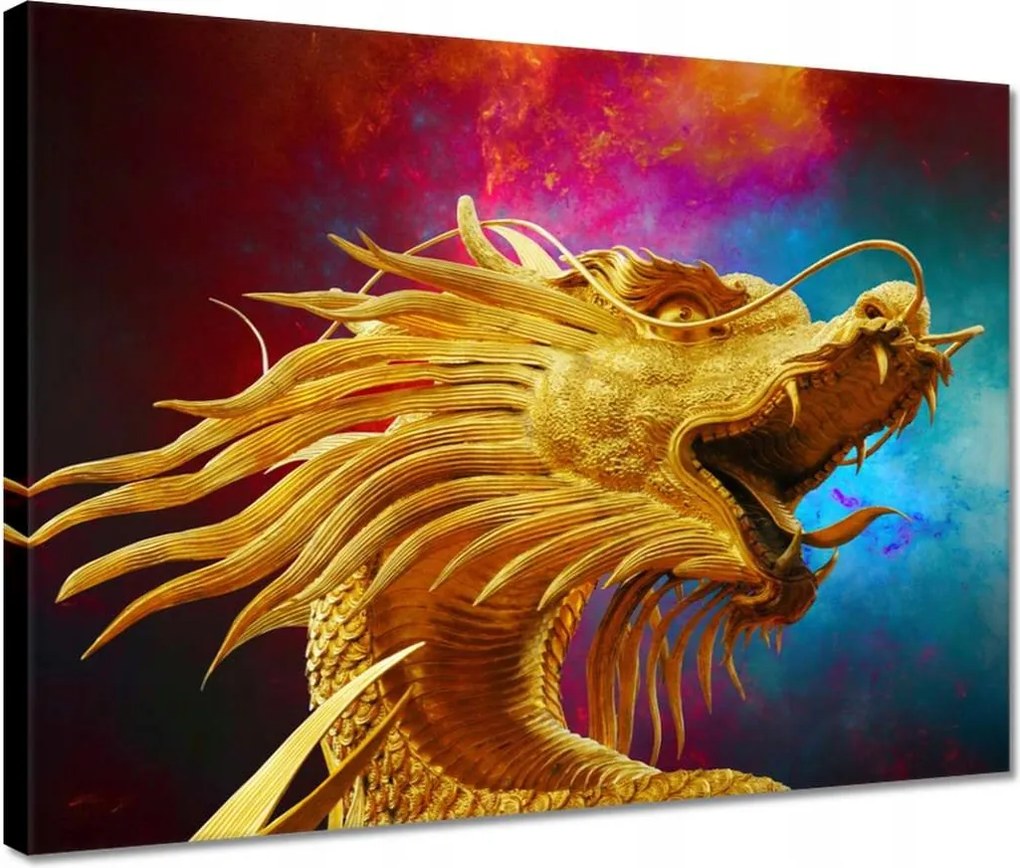 Vászonkép 40x30 Arany sárkány