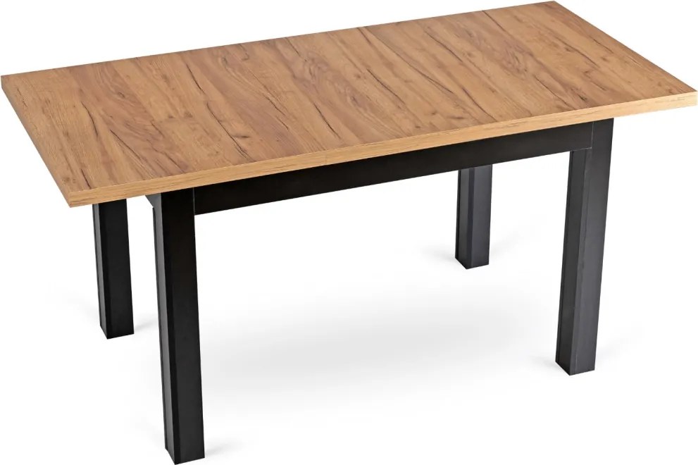 Bővíthető Étkezőastal 120-160 cm Kézműves tölgy/Fekete színben. Skubi