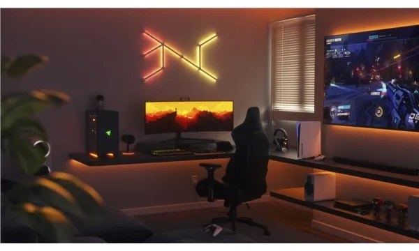 Nanoleaf NL59-K-0002LW-9PK-EU-KÉSZLET 9x LED RGBW Dimmelhető sín LINES 1200-6000K Wi-Fi