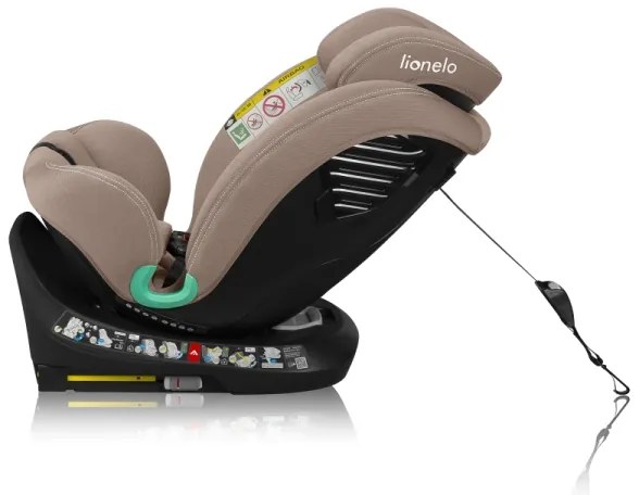 Lionelo - Forgatható autós gyerekülés alappal BASTIAAN ONE i-Size 40-150 cm bézs