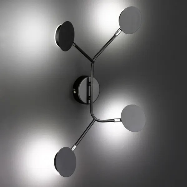 Wofi 446604109000 - LED fali lámpa BELIZE 4xLED/5W/230V 3000K fekete