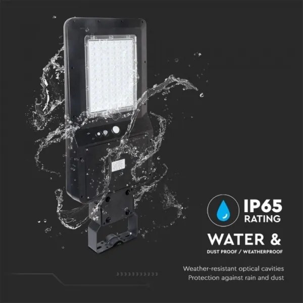 LED Napelemes utcai lámpa érzékelővel LED/40W/9,6V IP65 6000K + távirányító
