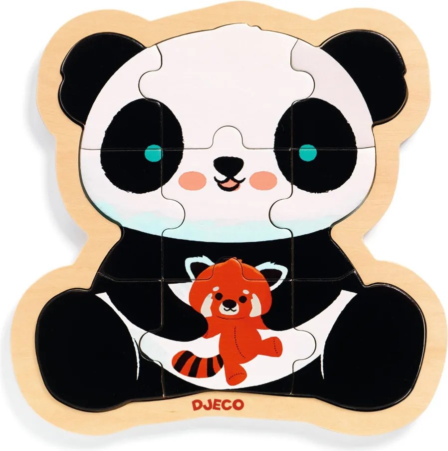 Fa puzzle - Panda, 9 db-os - Puzzlo Panda