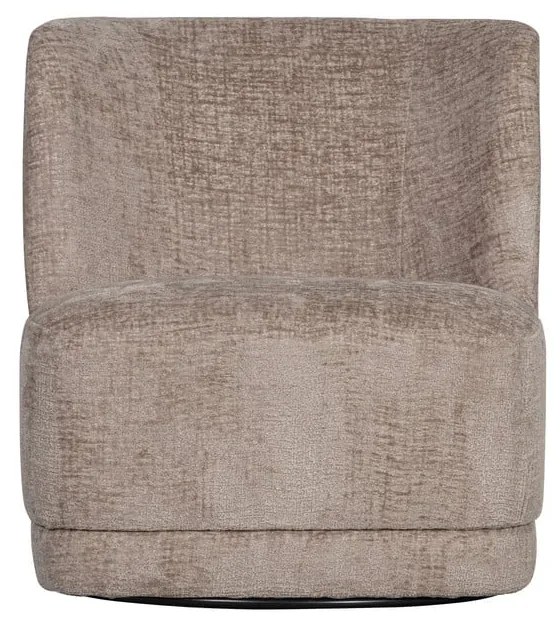 Világosbarna bársony fotel Atty – WOOOD