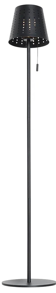 Kültéri állólámpa fekete LED-del, 3 fokozatú fényerőszabályzóval, napelemes - Ferre