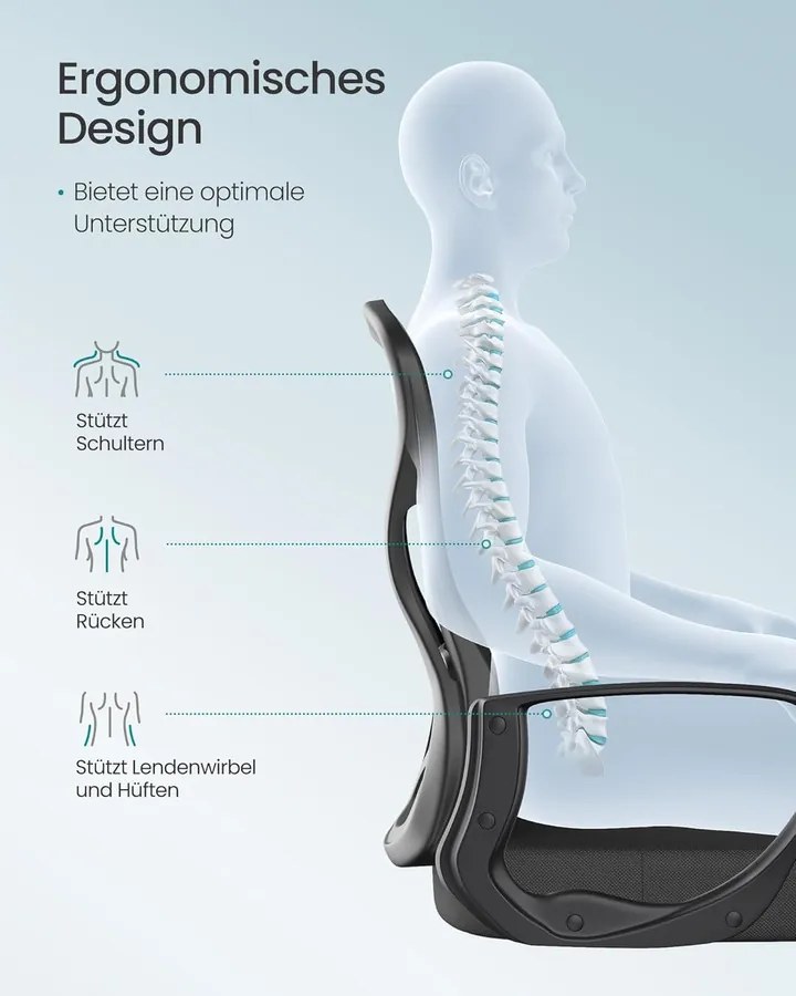 Irodai Szék Ergonomikus Hálós Forgószék, fekete