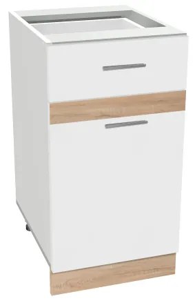 Salandra egyfiókos alsó konyhaszekrény IC 40 Fehér N