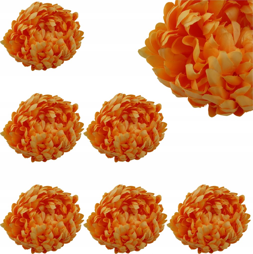 Krizantém Mesterséges Narancs 15 x 9 cm VIP2192-M032 6 db