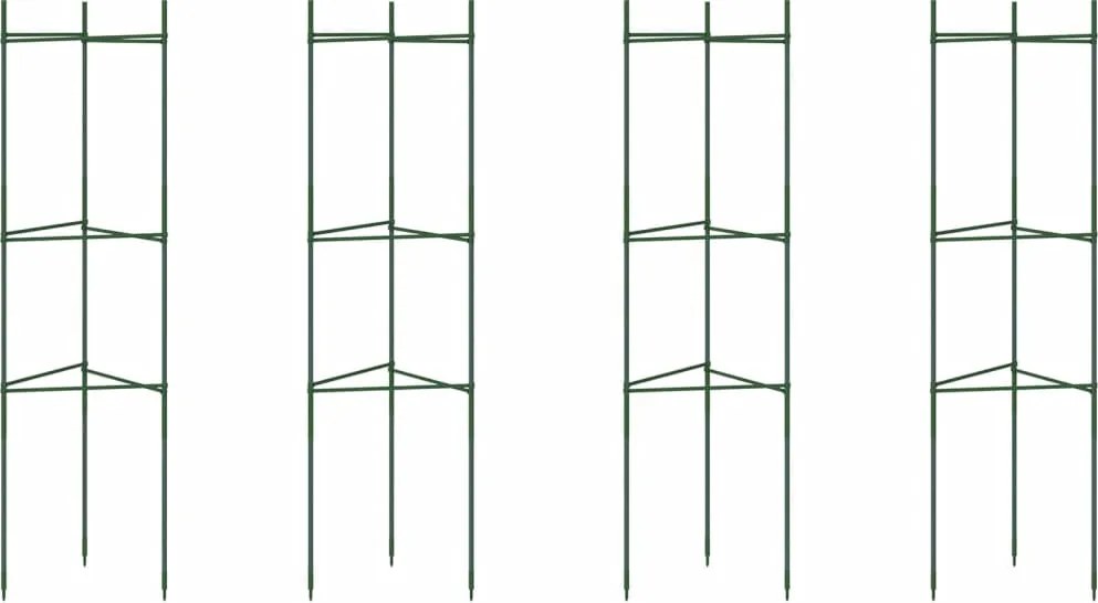 vidaXL 4 db acél és PP paradicsomketrec 116 cm