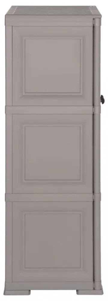 szürke fahatású műanyag szekrény 79 x 43 x 125 cm