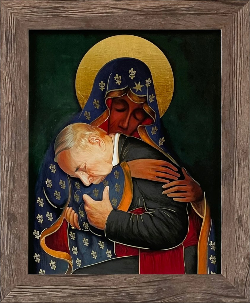 Vászonkép 30x25 Áldott Bíboros Stefan Wyszyński Tölgyfa Keret