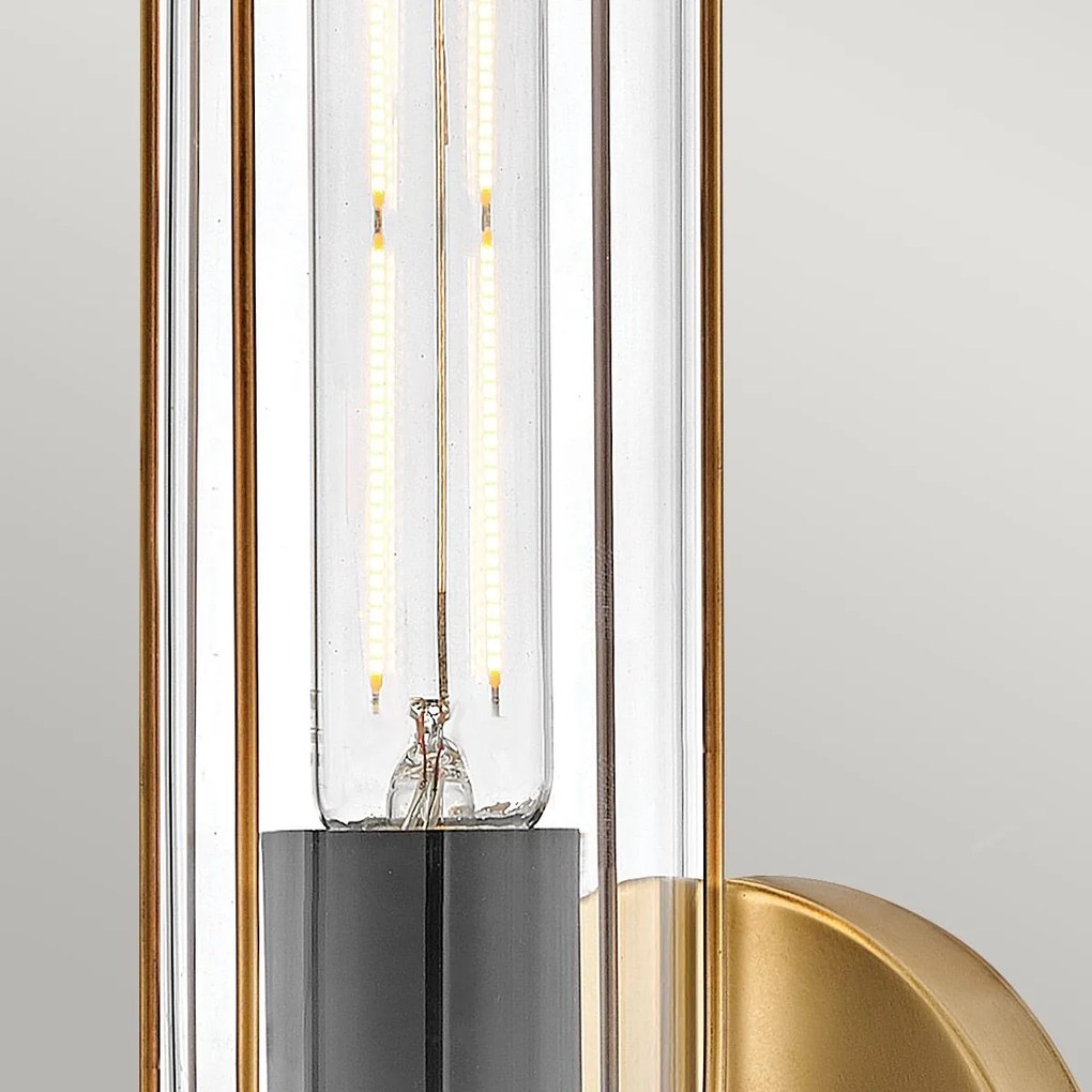 Hinkley lighting vintage fali lámpa masthead fekete sárgaréz átlátszó elshk-masthead1-hbbk IP44