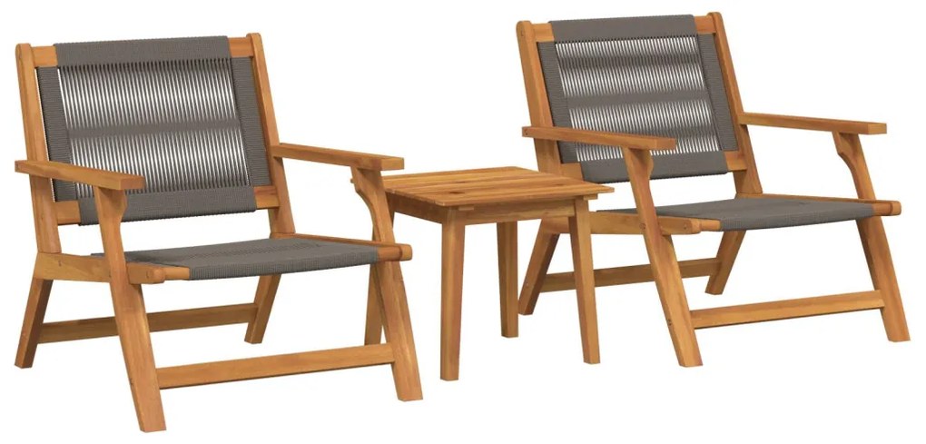 Kerti Székek Asztallal 3 pcs Szürke 45 x 45 x 40 cm