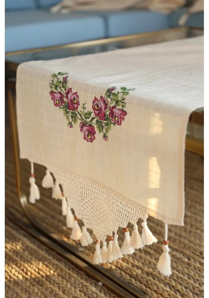 Pamut asztali futó 45x150 cm Cross – Oyo Concept