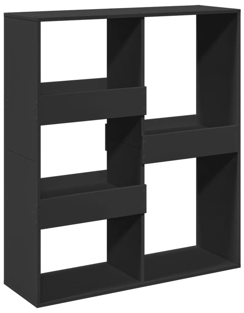 fekete szerelt fa térelválasztó 100 x 33 x 115 cm