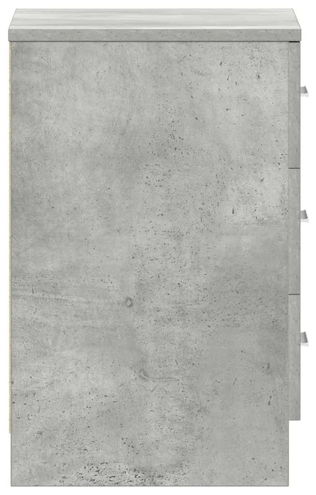 2 db betonszürke szerelt fa éjjeliszekrény 38 x 35 x 56 cm