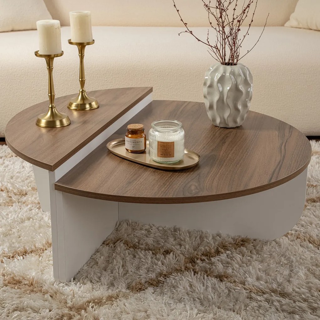 Orion Walnut White dohányzóasztal