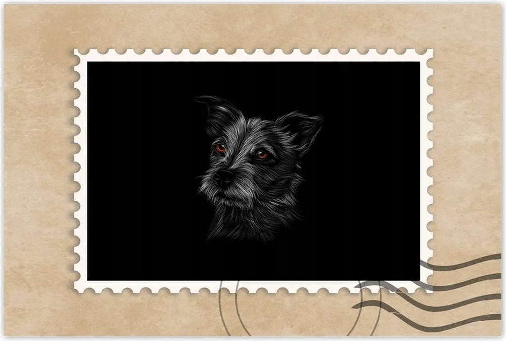 Poszterek 120x80 Fekete kutyus kutya