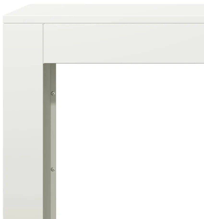 fehér acél tűzifatároló 100 x 40 x 100 cm