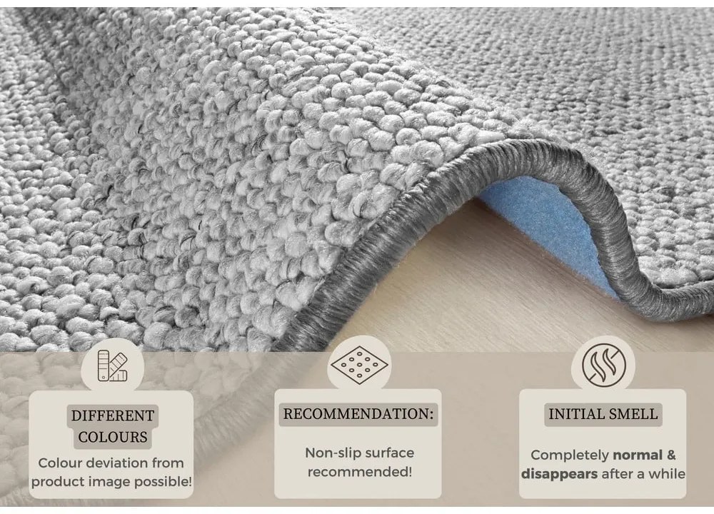 Szürke kerek szőnyeg ø 133 cm Wolly – BT Carpet