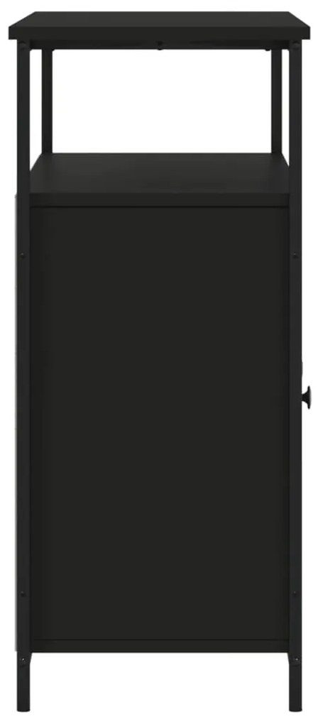 fekete szerelt fa tálalószekrény 100 x 35 x 80 cm