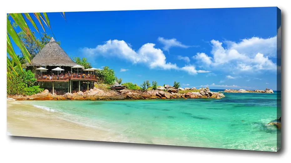 Vászon nyomtatás Seychelles strand pl-oc-125x50-f-53907878