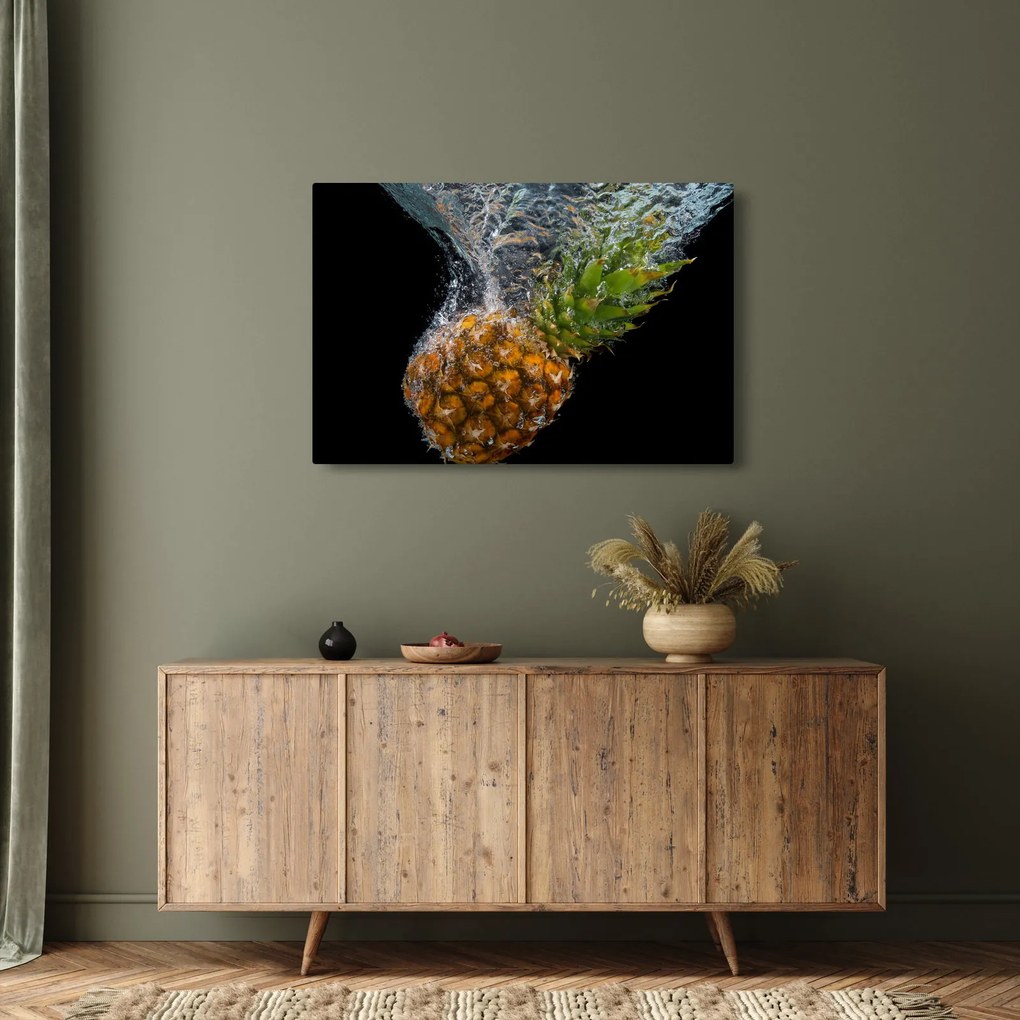 Ananász a vízben képe (90x60 cm)