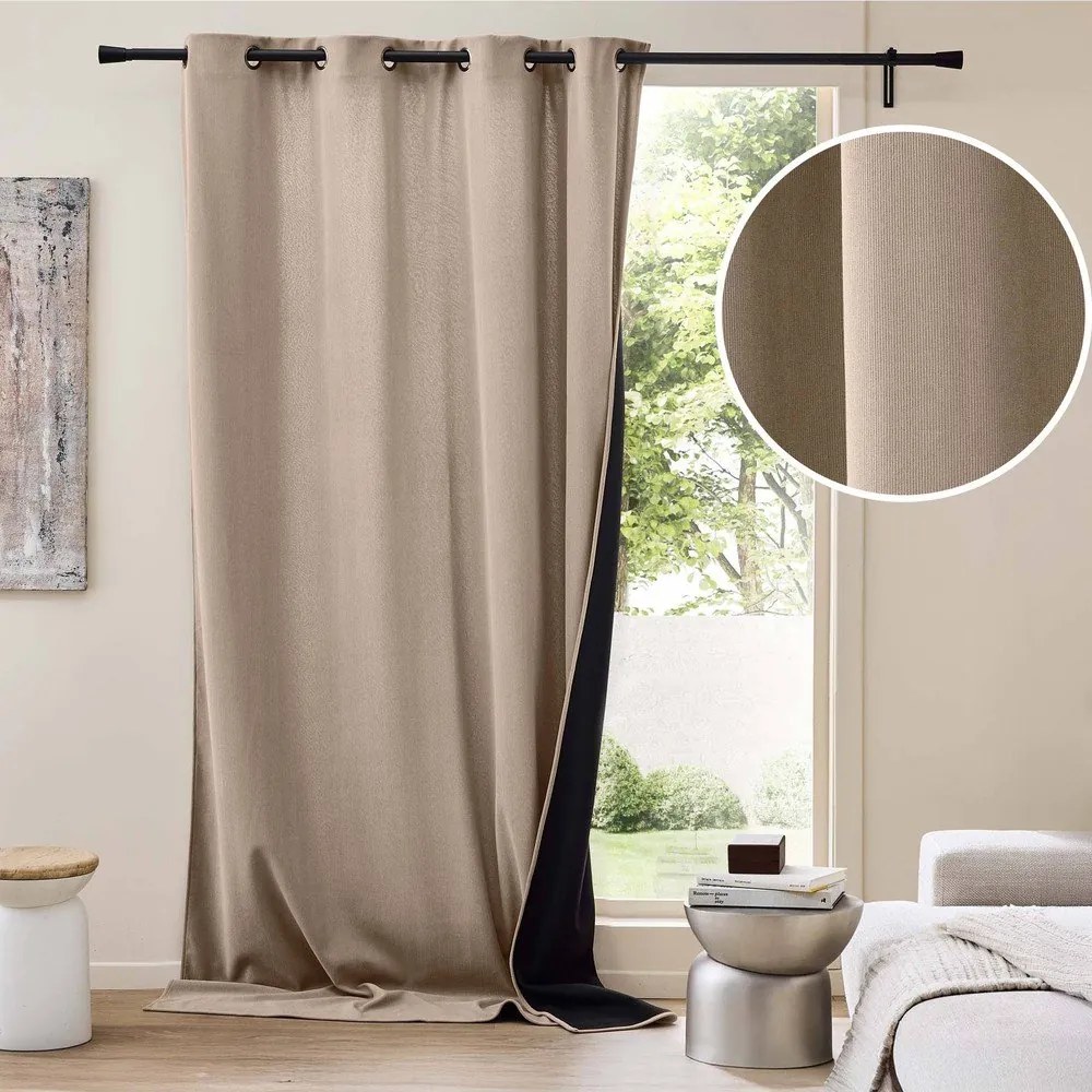 Barna kordbársony termo függöny 140x260 cm Madison – douceur d'intérieur