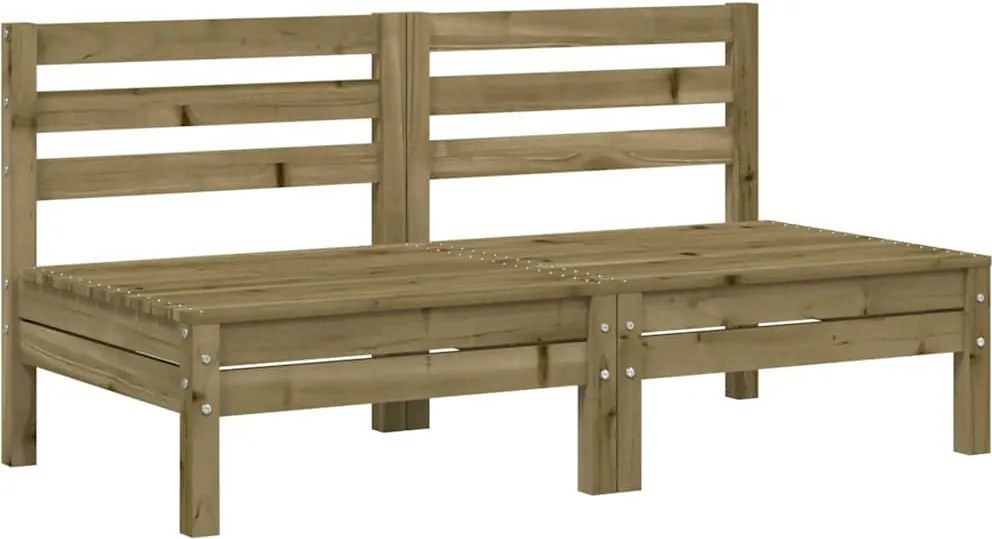 vidaXL 2 db impregnált fenyőfa kerti karfa nélküli kanapé