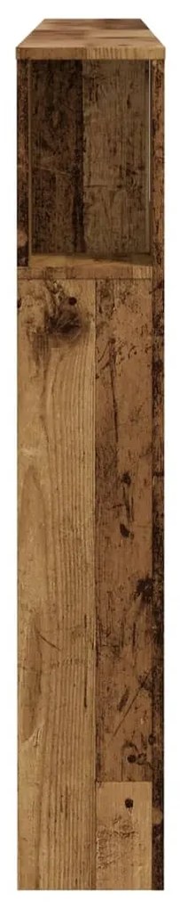 antik fa színű szerelt fa áthidalószekrény 180x18,5x102,5 cm