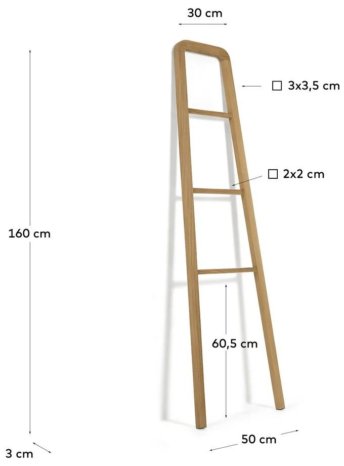 Uliana dekorációs teakfa létra - Kave Home