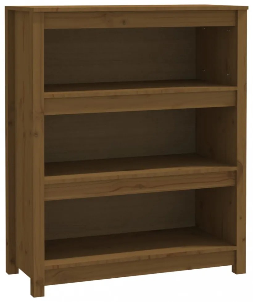 mézbarna tömör fenyőfa faliszekrény 80x35x97 cm