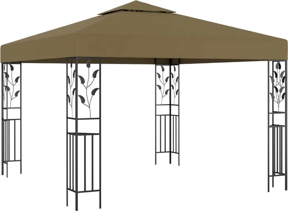 vidaXL tópszínű pavilon 3 x 3 m 180 g/m²