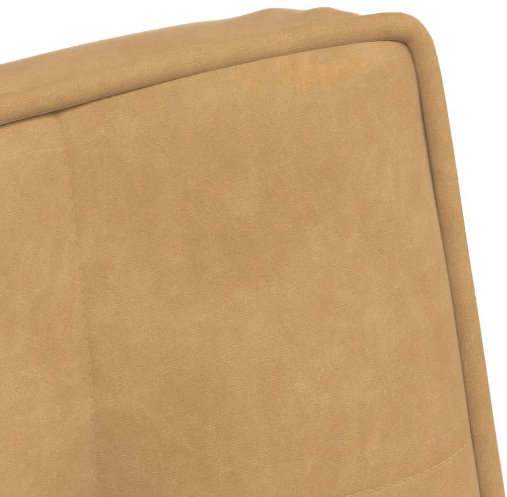 barna bársony pihenőfotel lábtartóval