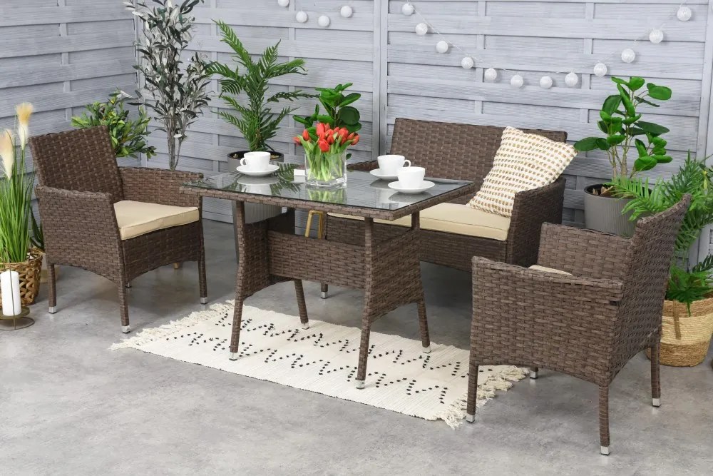 Kerti bútor technorattan Valetta Garden Point barna