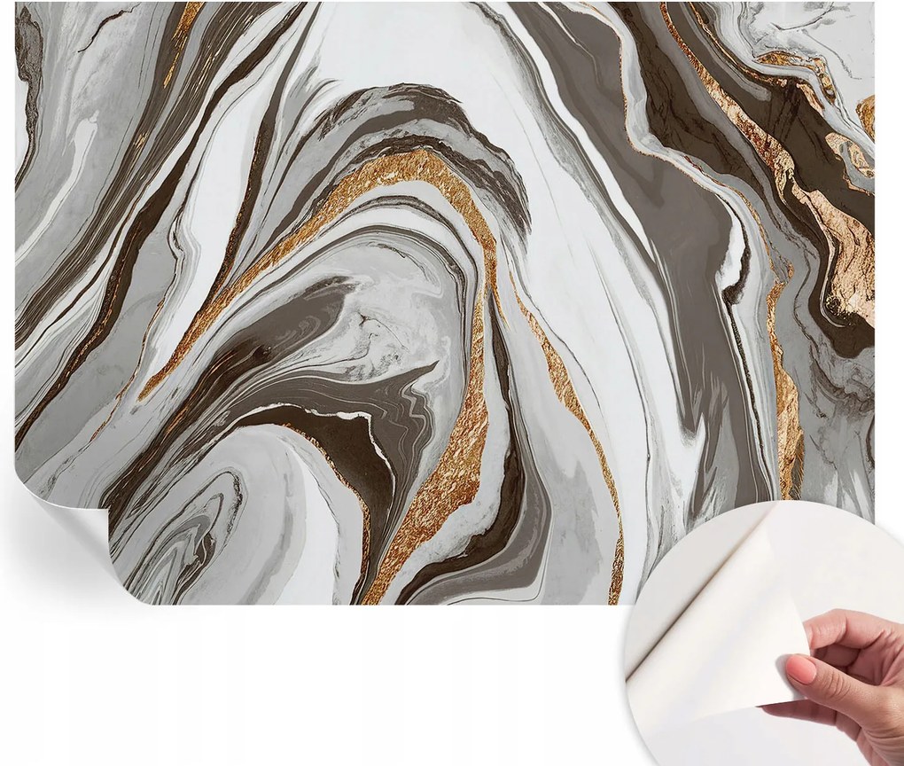 Öntapadós Dekoratív Fotótapéta Hálószobába Márvány Örvények 208x146 cm