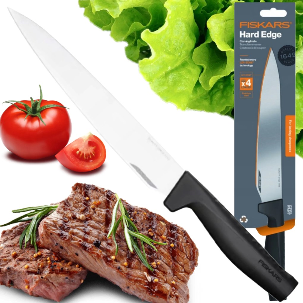 Fiskars Hard Edge Szakács Kés Carving Éles Prémium Konyha 21,6CM