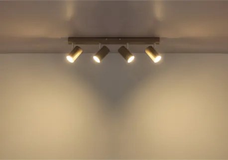 Globo 57911-4SA Mennyezeti lámpa, fém homokszínű, fehér, forgatható/dönthető, HxSzxM: 560x60x120mm, 4x GU10 35W 230V izzók nélkül