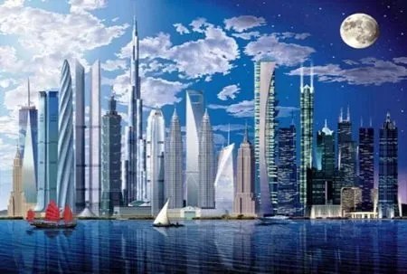 Fotótapéta Futurisztikus Város Modern WG-120 366cm x 254cm