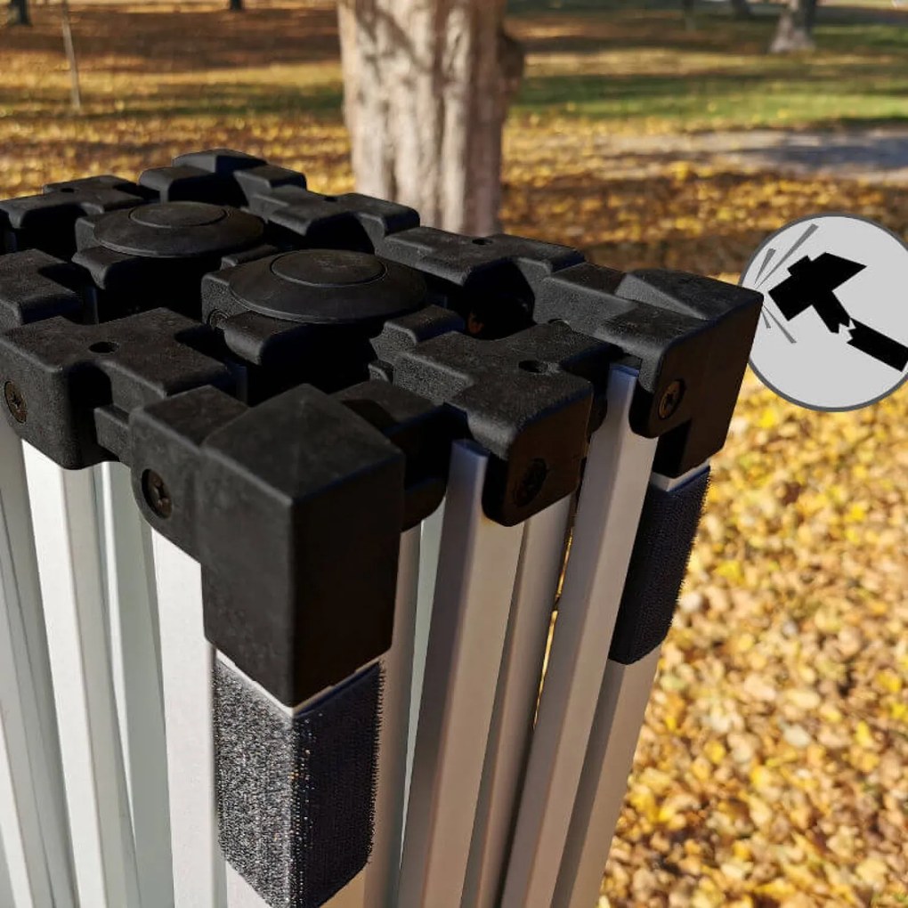 Kerti partysátor 3x4,5 m: Az Ön kuckója a pihenéshez és az ünneplésekhez - falak nélkül - Fekete